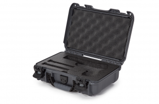 Valises plastiques étanches NANUK - valise 909 ouverte de couleur noire avec calage en mousse personnalisé
