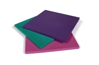 Mousse Plastazote® - 3 mousses disposés avec des colories différents violet, vert et rose