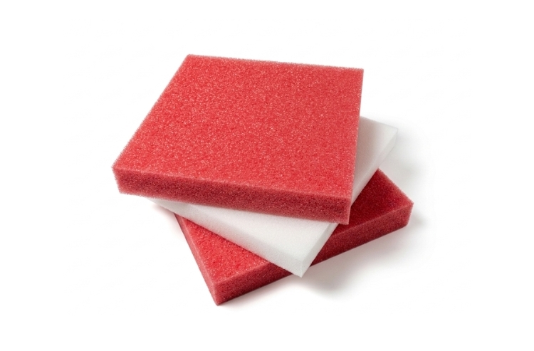 Mousse Ethafoam® - 3 modèles empilés dont deux roses et un blanc