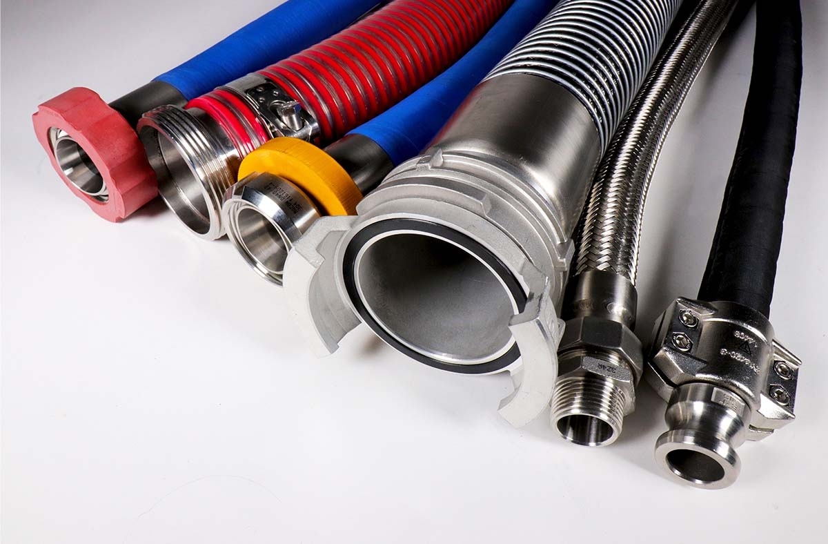 Flexibles sur mesure - 6 flexibles alignés de différents diamètres
