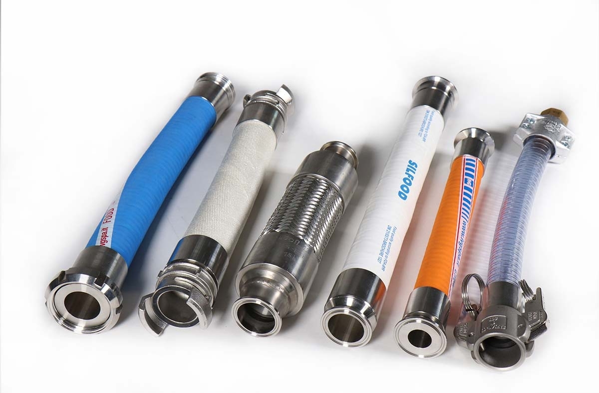 Flexibles sur mesure - 6 flexibles alignés de différents formats et matières
