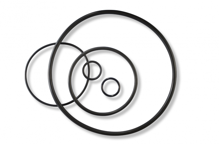 Joint Chemraz - 5 joints noirs sont disposés ensemble 