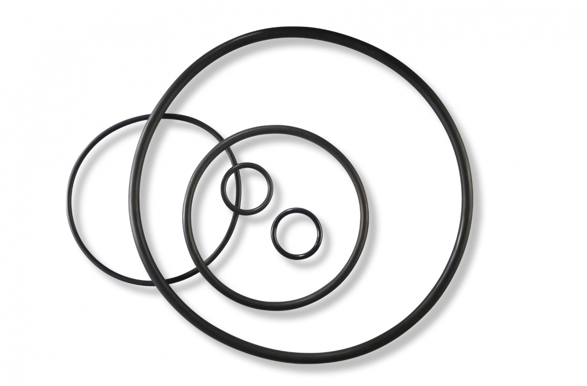 Joint Chemraz - 5 joints noirs sont disposés ensemble 