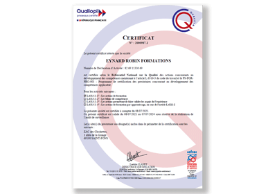 Eynard Robin Formations Certificat Qualiopi