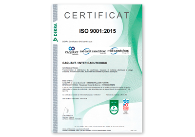 Caquant Certificat ISO 9001