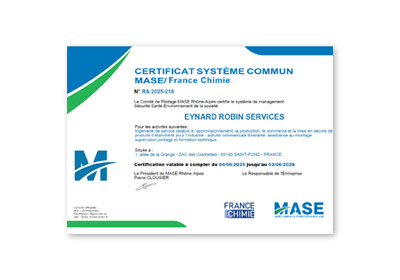 Eynard Robin Services Certificat MASE
